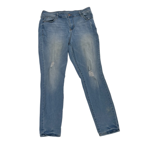 Old Navy High Rise Distressed Rockstar Jeans Size 14 Petite Women’s - Picture 1 of 5